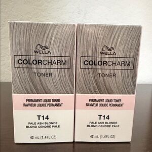 Set of 2 Wella Color Charm Toner T14 in Pale Ash Blonde